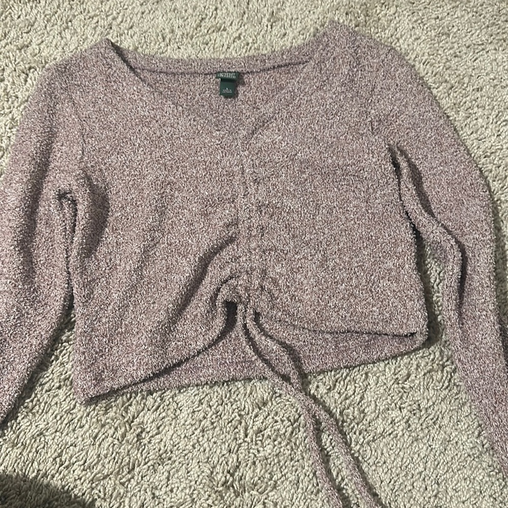 Warm fuzzy cropped sweater